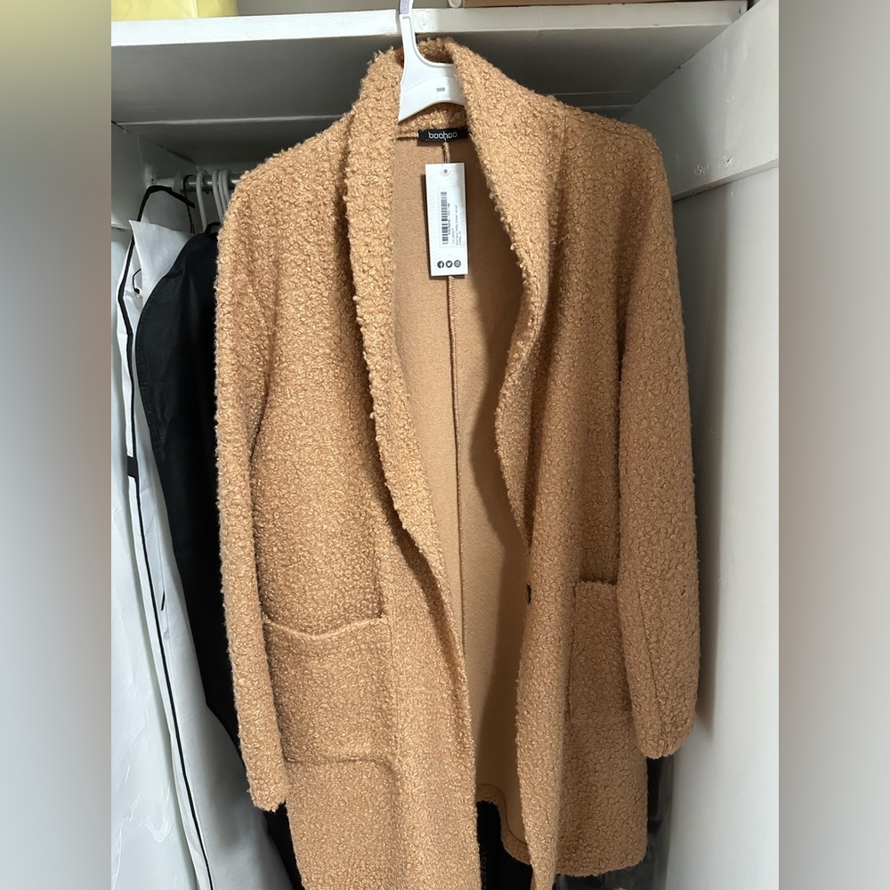 Boohoo plus Faux teddy Duster Jacket